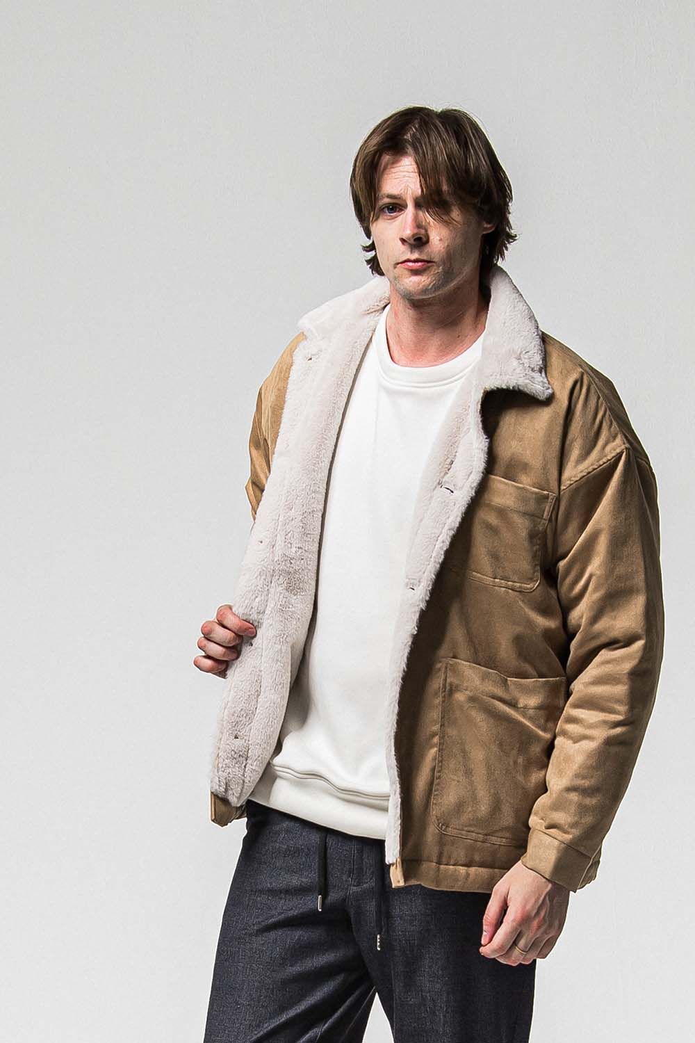SUEDE FUR COVER ALL / スウェード ファー カバーオール
