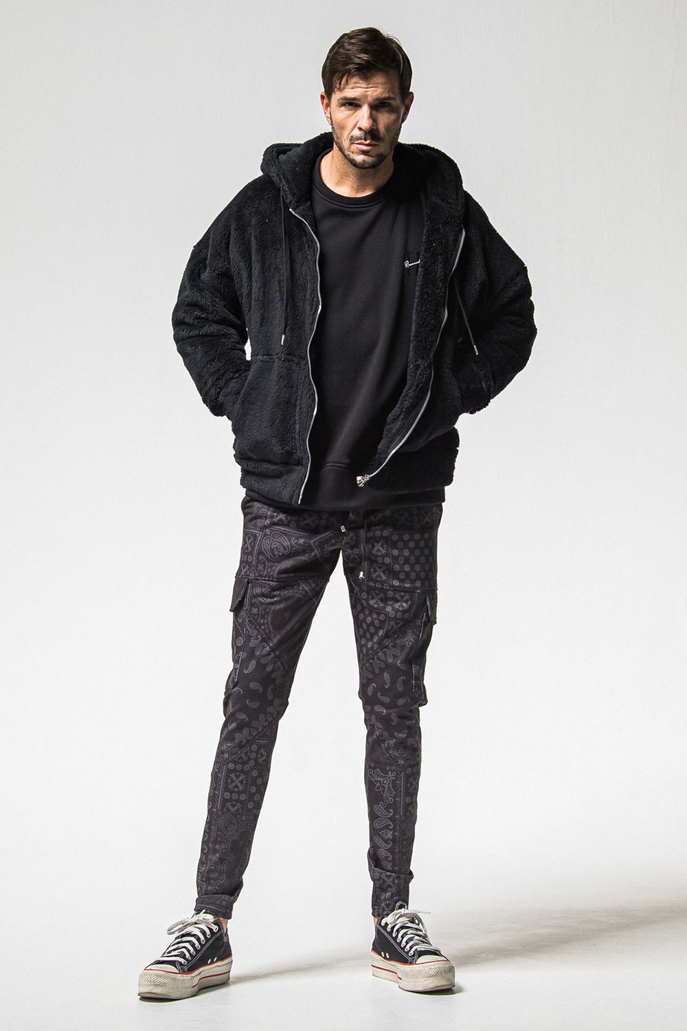 BOA ZIP LOOSE HOODIE / ボア ジップ ルーズ フーディ