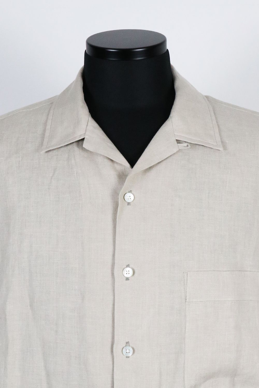 MARKAWARE - HEMP SHIRTING OPEN COLLAR SHIRT L/S / ヘンプ シャーティング オープンカラー ロングスリーブ  シャツ | laid-back