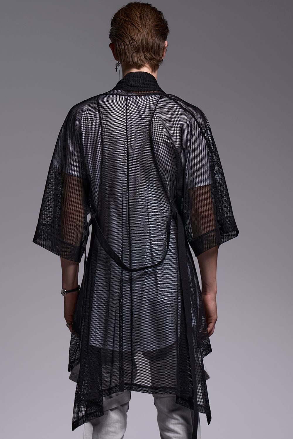 Mesh KIMONO-Sleeve Cardigan / メッシュ 着物スリーブ カーディガン