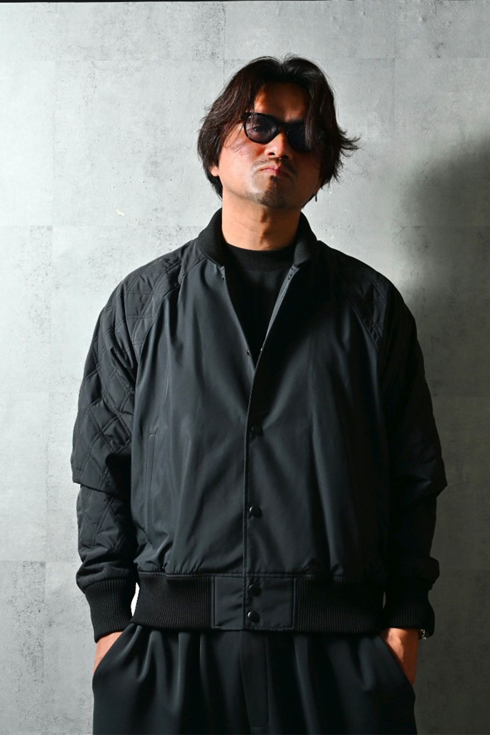 PB Varsity jacket / ラグランスリーブ キルティング バーシティージャケット