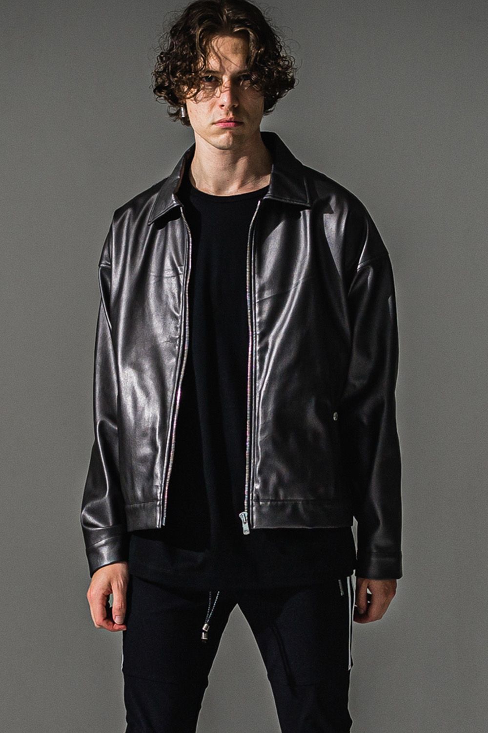 LEATHER SP JACKET / エコレザー スポーツマン ジャケット