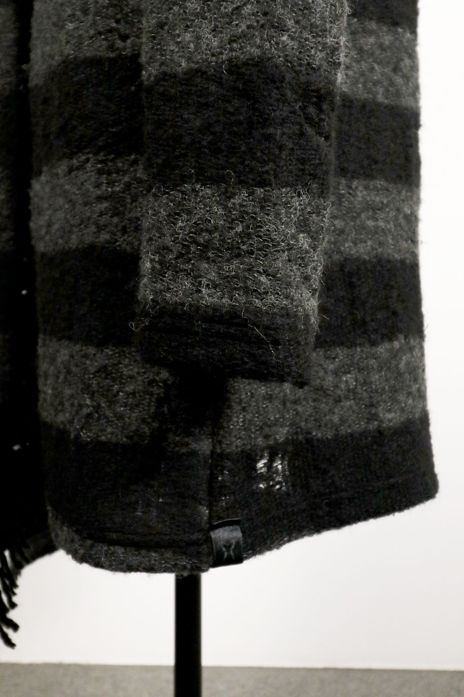 Damage Border Shawl Cardigan / ダメージボーダー ニット ショール カーディガン