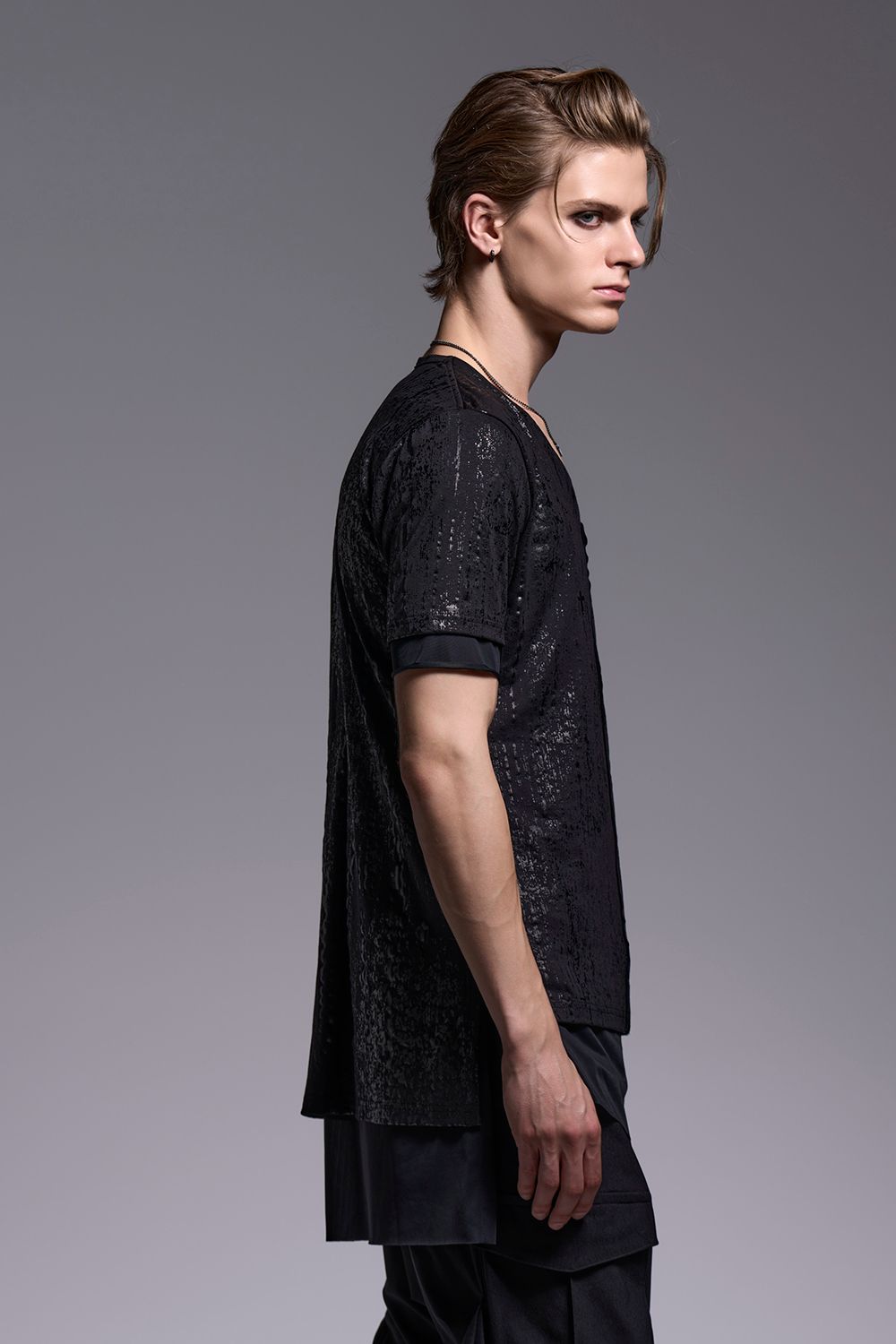 HAKU-BEATENJIKU Layered-T / 箔ベア天竺 レイヤード Tシャツ