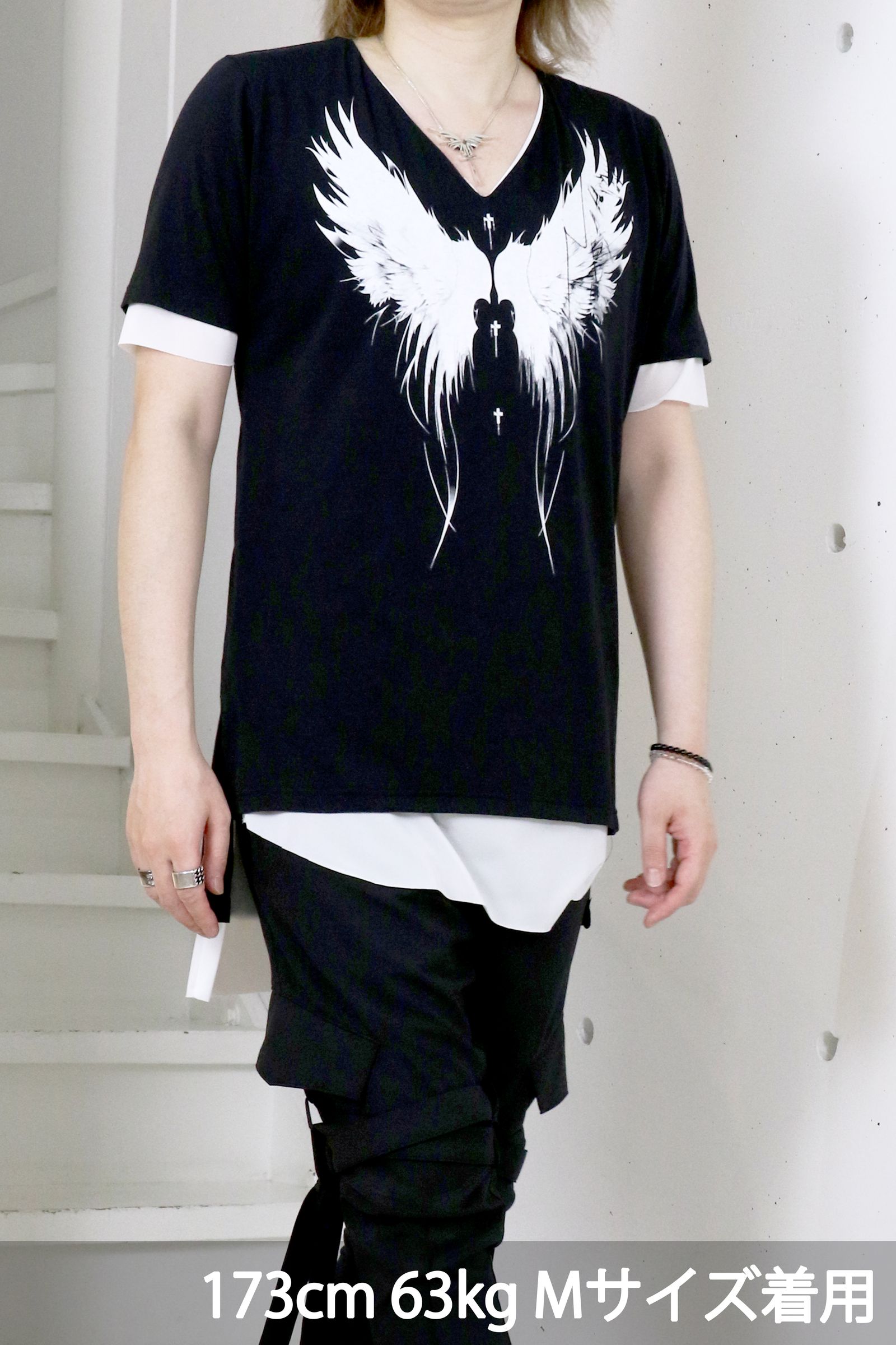 kiryuyrik - Layered V-Neck T-Shirt / レイヤード Vネック Tシャツ | laid-back