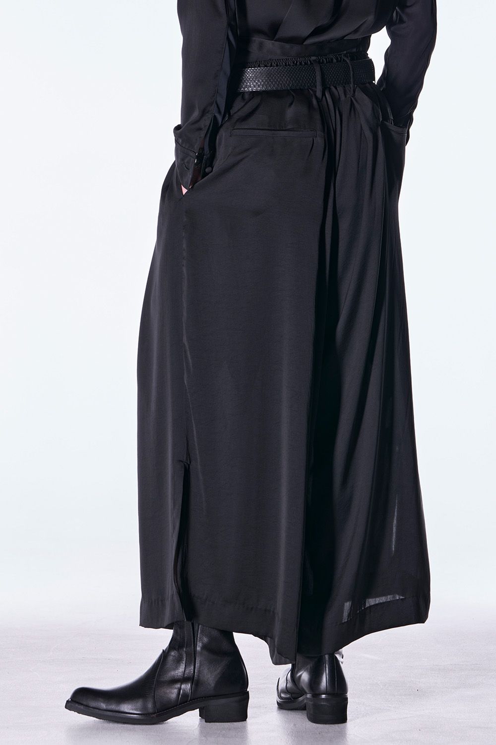 Vintage Satin Wide Tuck Slacks / ヴィンテージ サテン ワイド タック スラックス
