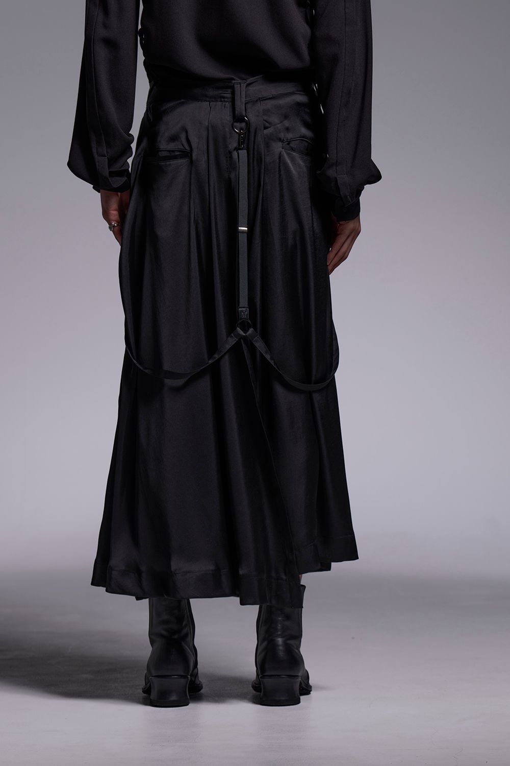 Vintage Satin Skirt Suspender Slacks / ヴィンテージサテン スカート サスペンダー スラックス