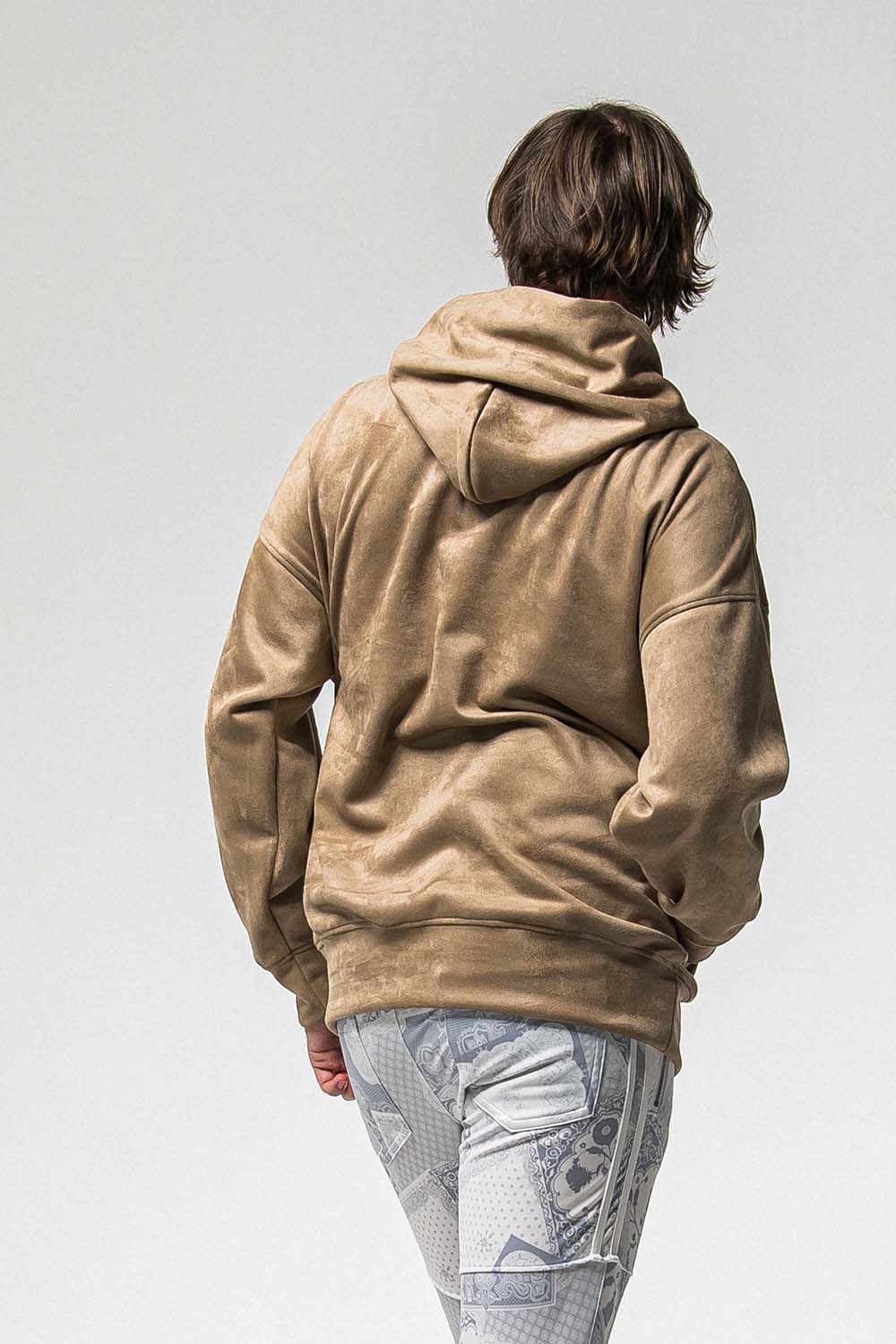 SUEDE LOOSE HOODIE / スウェード ルーズ フーディ