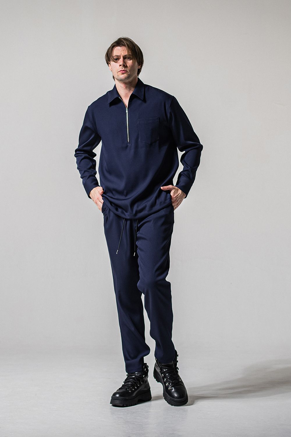 PULLOVER SATIN SHIRT / プルオーバー サテン シャツ