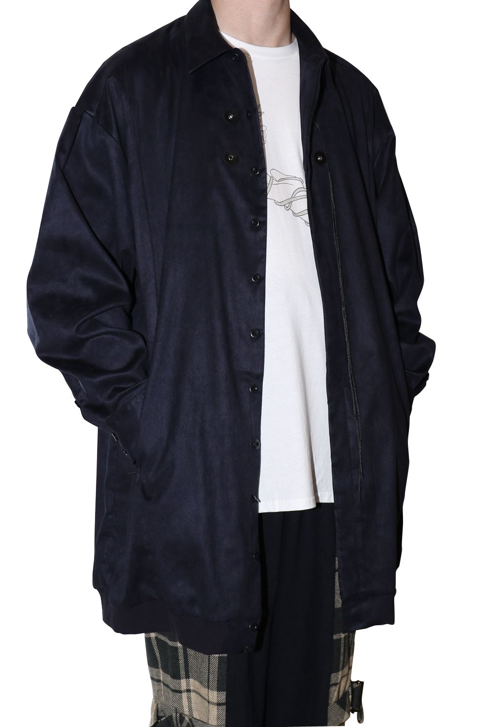 meagratia - eco suede big shirt / エコ スエード ビッグ シャツ