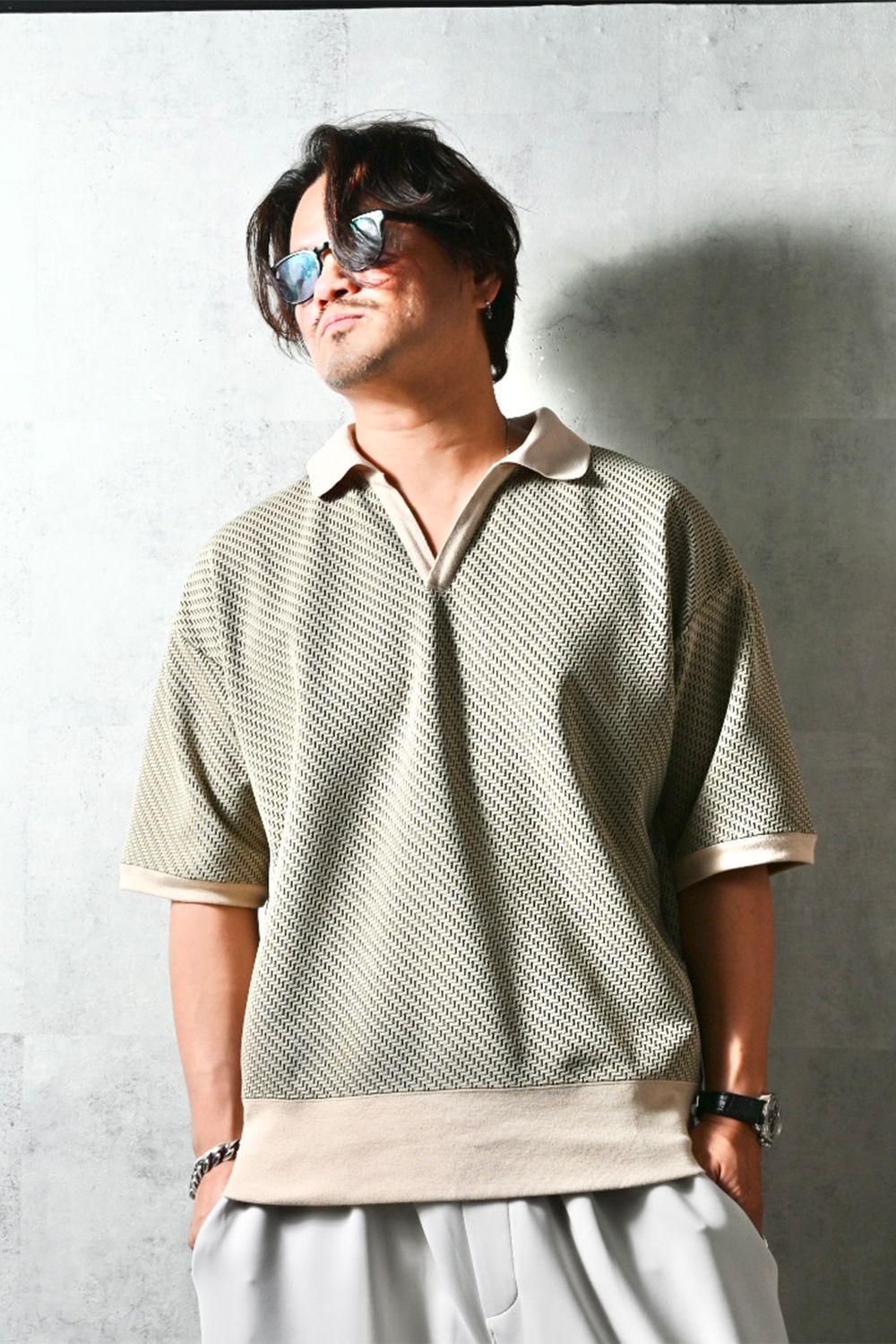 blisterpolo / オーバーサイズスキッパーポロ