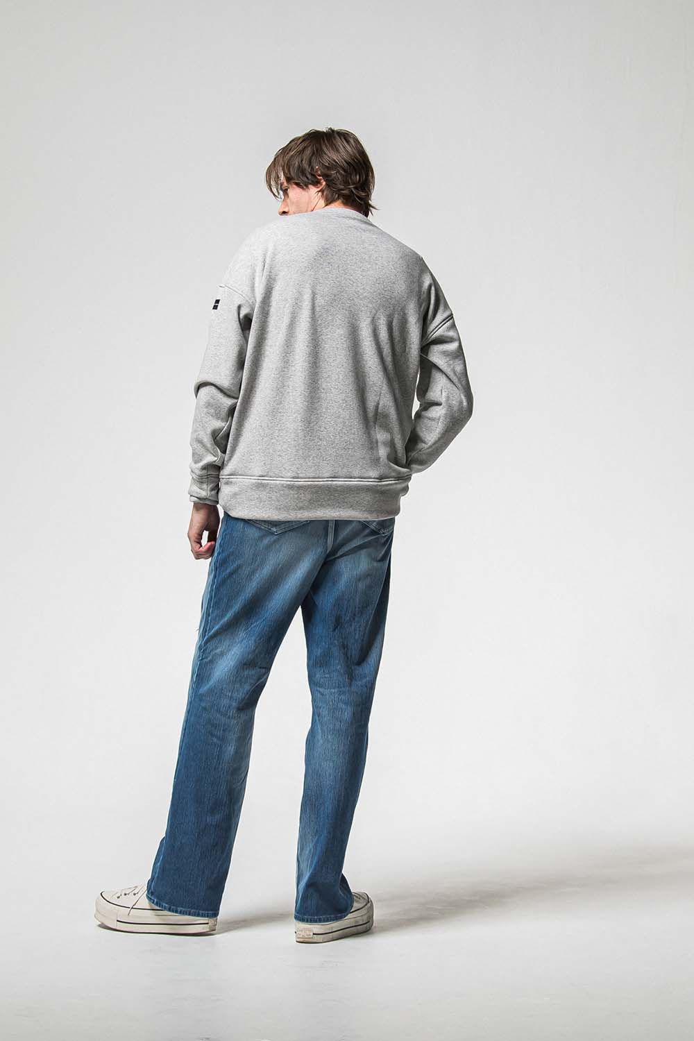 RC CHENILLE VELOURS FLEECE DROP TRINER / RC サガラ刺繍ワッペン ベロア フリース ドロップ トレーナー