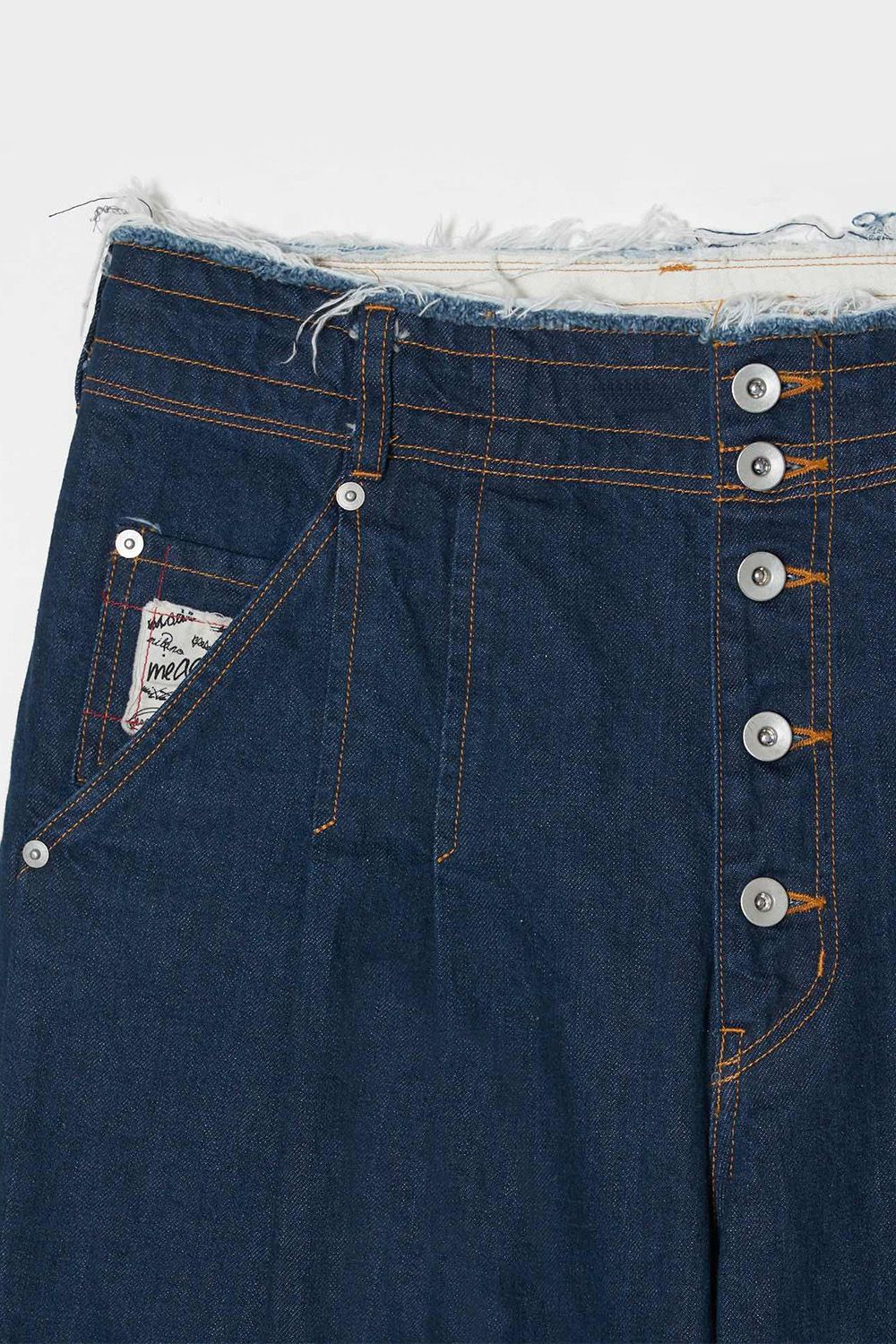 Gradation needle-punched denim PT  / グラデーション ニードルパンチ デニム