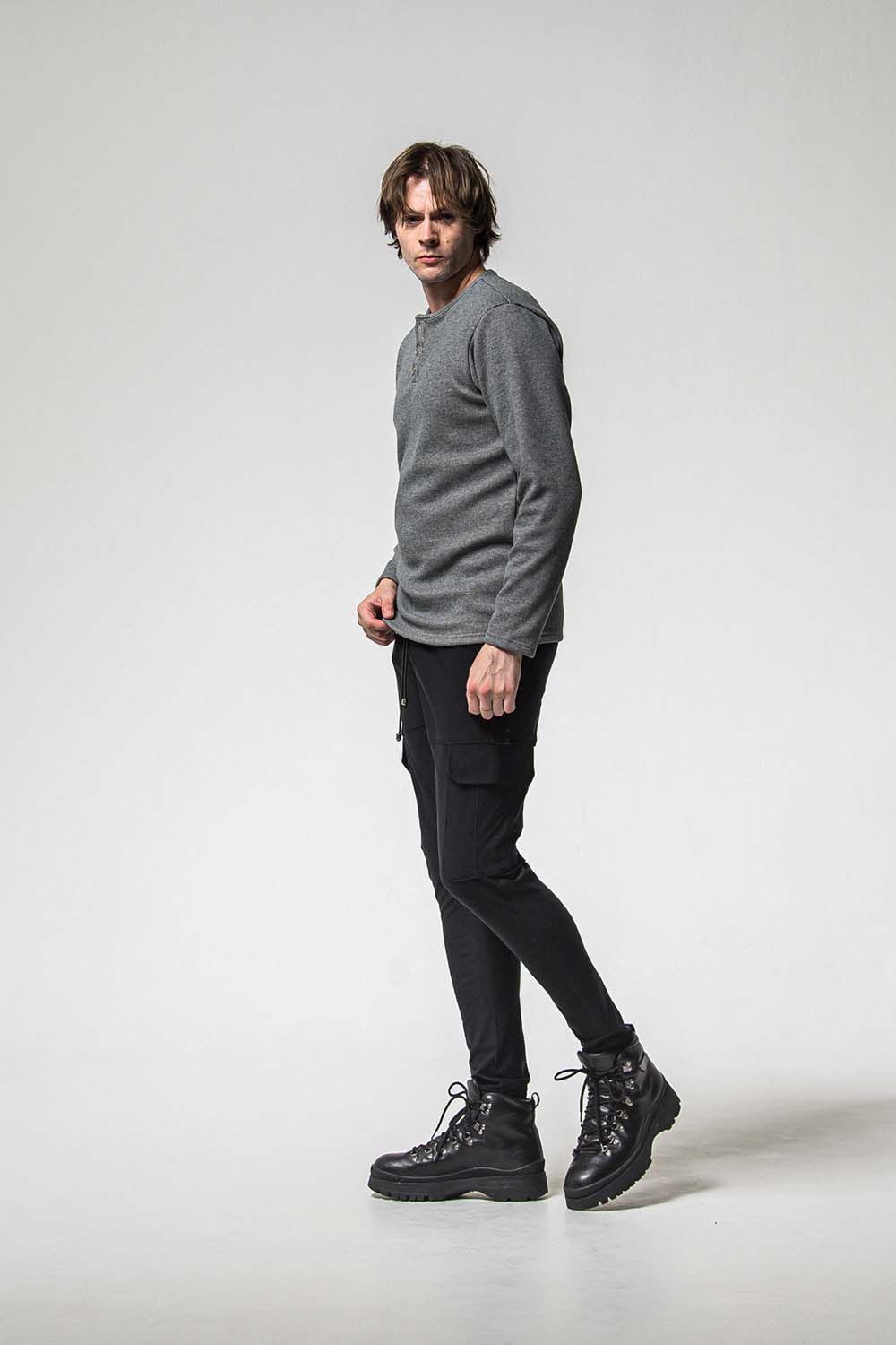 VELOURS FLEECE THERMAL HENRY / ベロア フリース サーマル ヘンリーネック