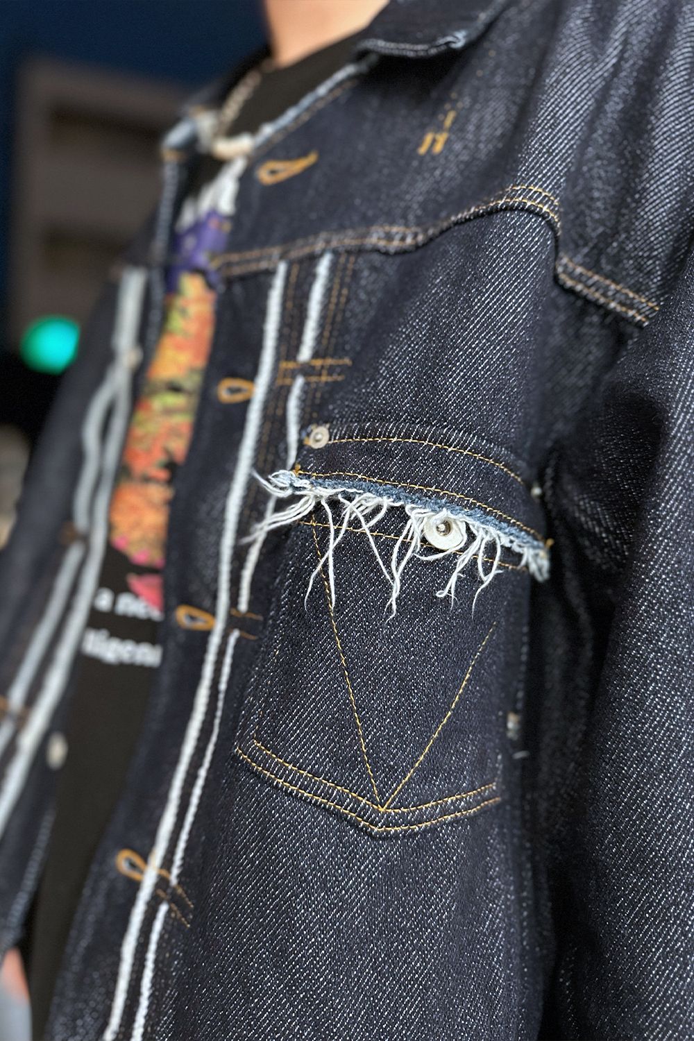 Loose twist yarn denim BL / ルーズ ツイスト ヤーン デニム ブルゾン
