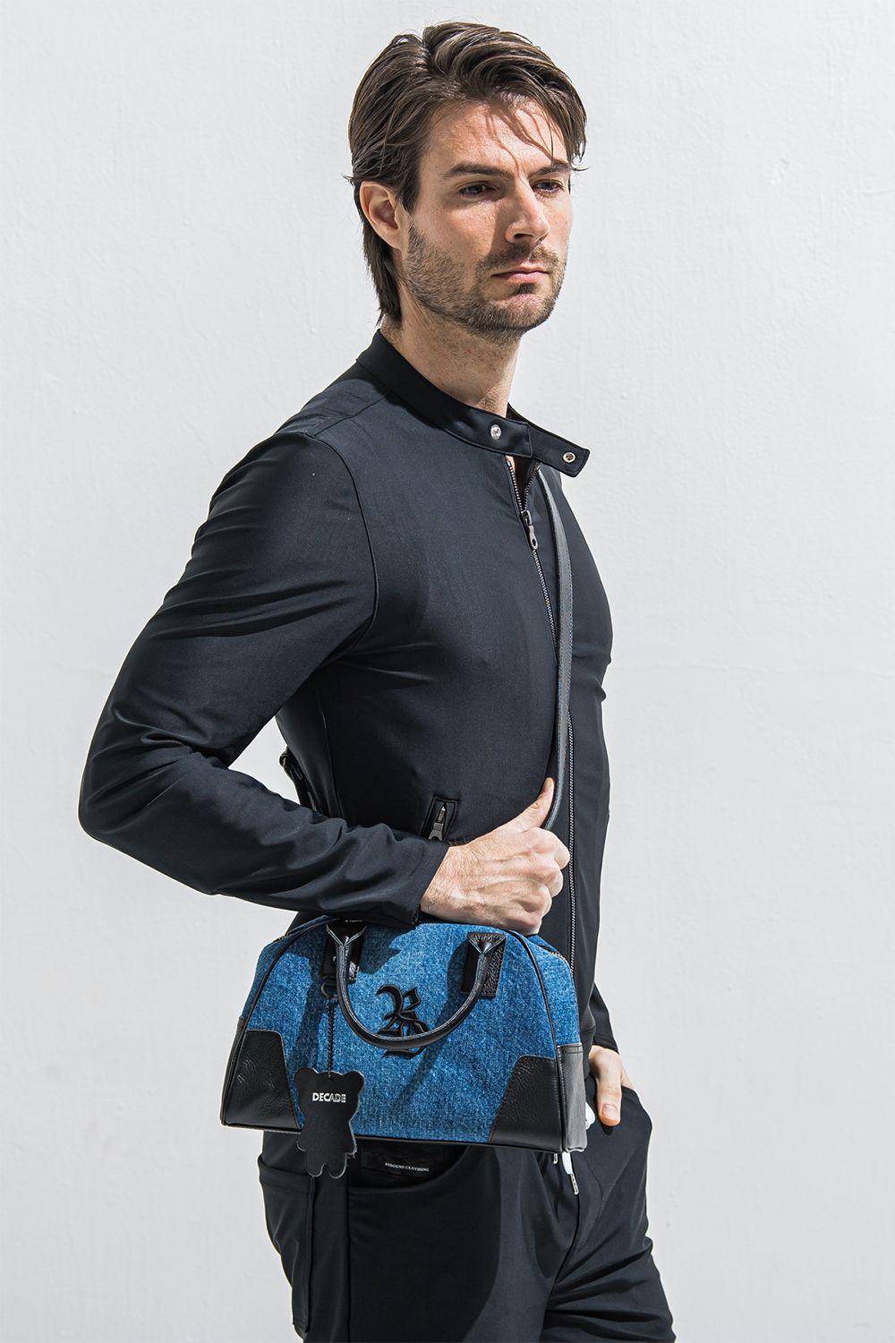 DENIM MINI BOSTON BAG / decadeコラボ デニム ミニボストンバッグ