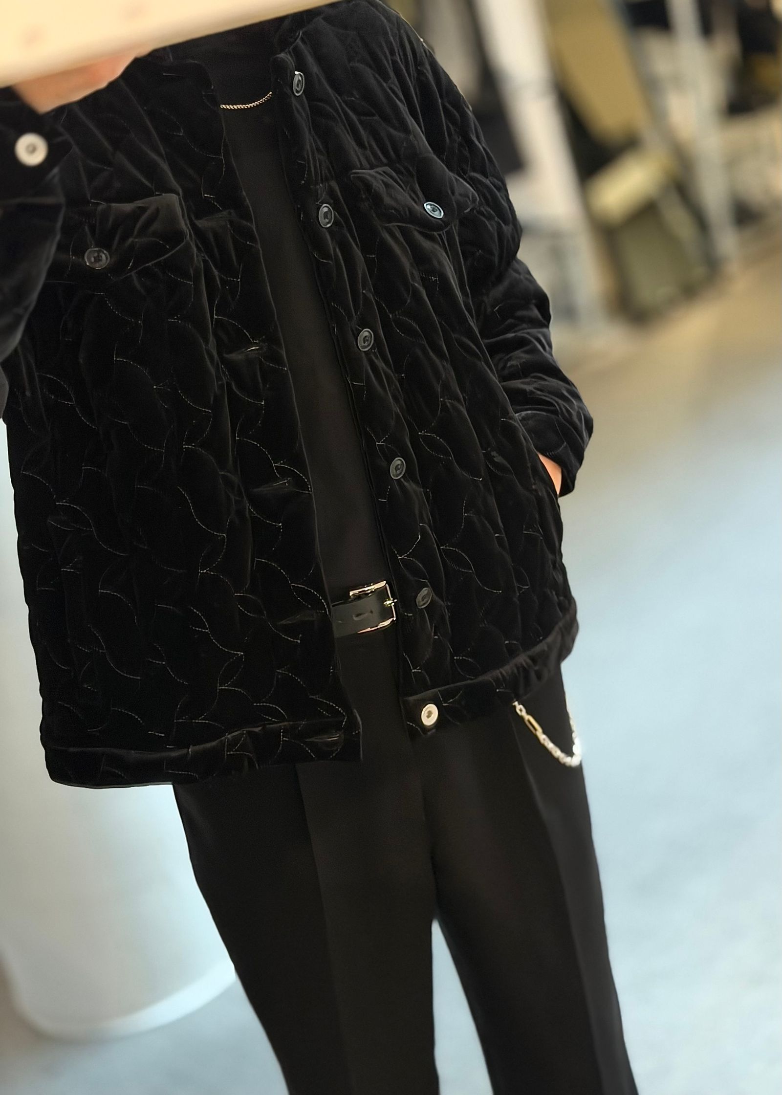 【meagratia】Velour quilting Blouson