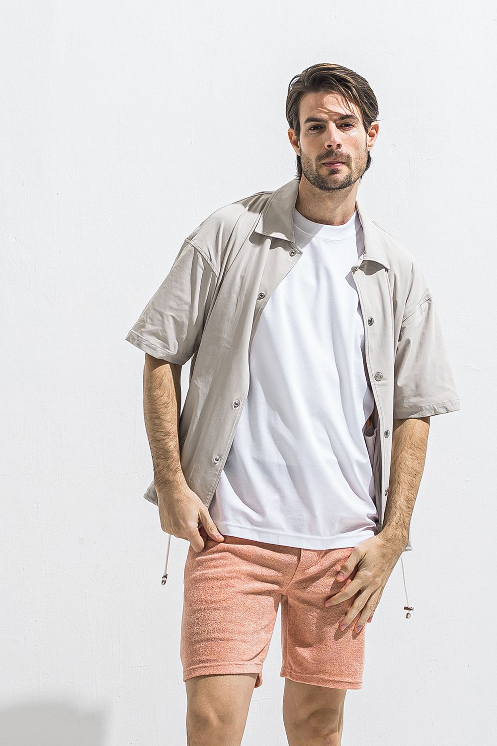 NYLON HALF COACH JACKET / ナイロン ハーフスリーブ コーチジャケット