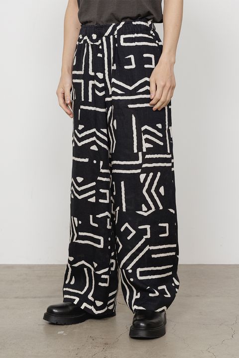 LINEN TROPICAL WIDE LEG EASY PANTS / リネントロピカル ワイドレッグイージーパンツ