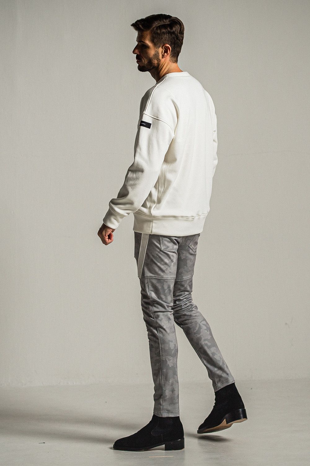 RC CHENILLE VELOURS FLEECE DROP TRAINER / RC シェニール ベロア フリース ドロップ トレーナー