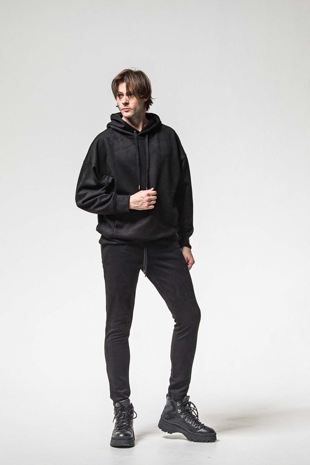SUEDE LOOSE HOODIE / スウェード ルーズ フーディ
