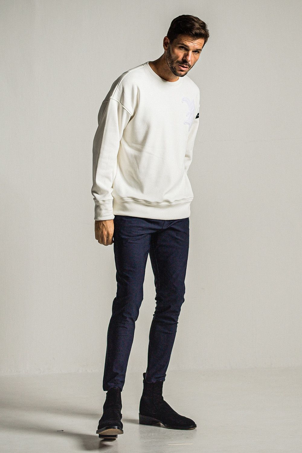 RC CHENILLE VELOURS FLEECE DROP TRAINER / RC シェニール ベロア フリース ドロップ トレーナー