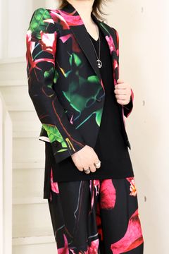 【COSTUME LINE】Eco Satin Bougainvillia Short Peaked Jacket / ブーゲンビリア ショートピークドジャケット