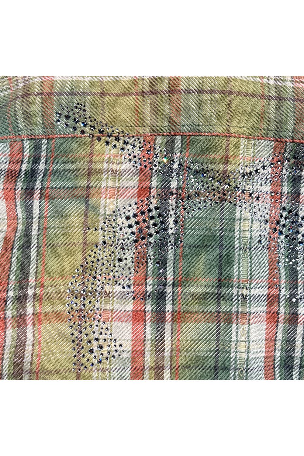 STUDS CHECK SH CRY / スタッズ チェック シャツ / クリスタルクロスガン