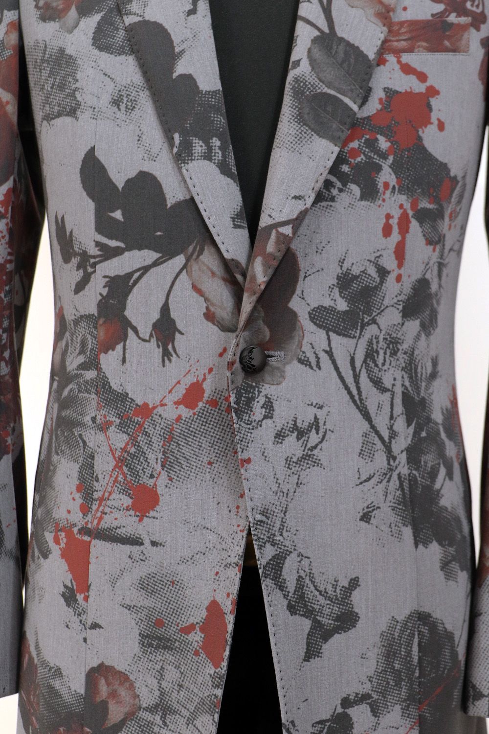 Gray Flora Gabardine Long Jacket / グレー フローラ ギャバジン ロングジャケット