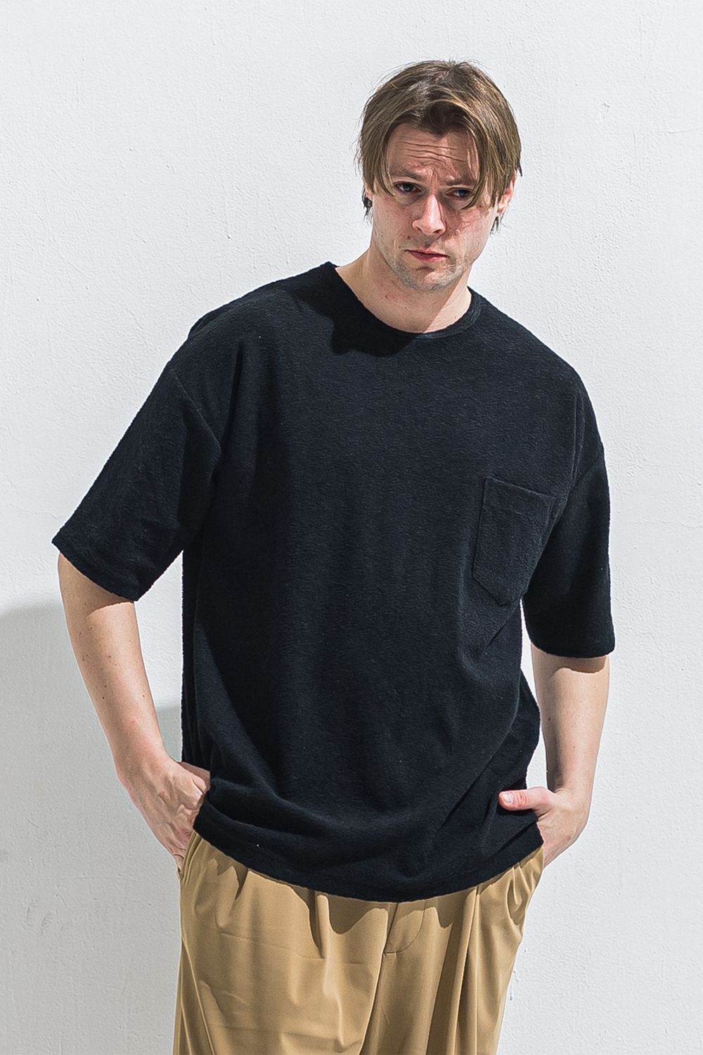 PILE OVER TEE / パイル オーバーサイズ ポケットTシャツ