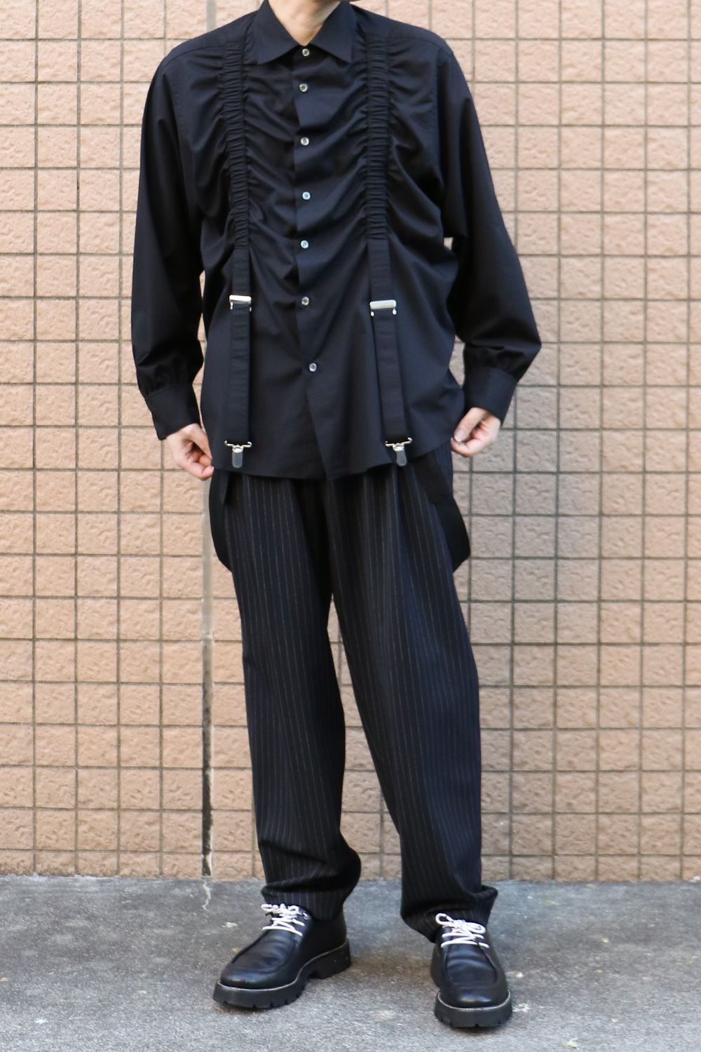 Fake suspenders shirt / フェイク サスペンダー シャツ