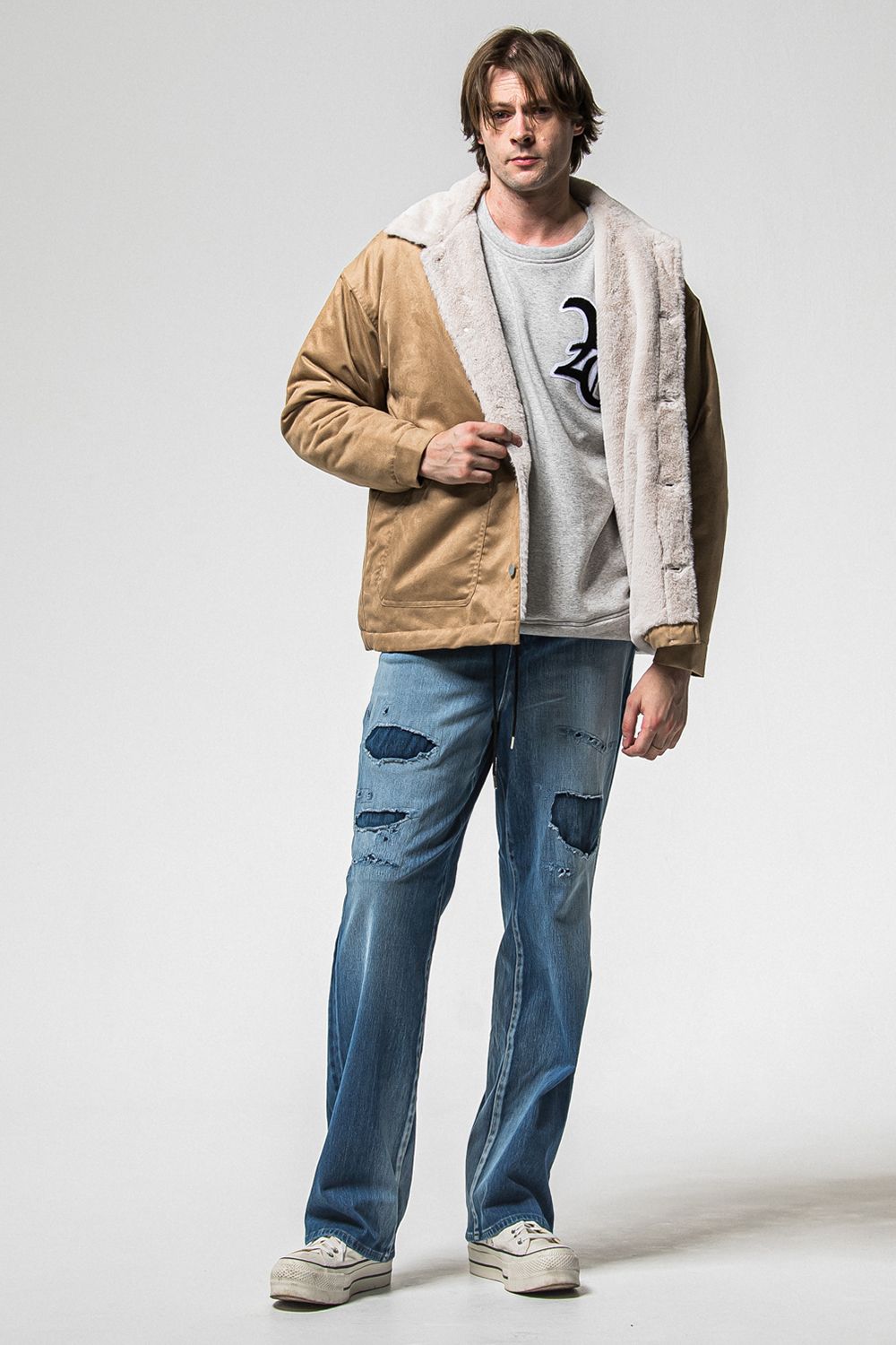 SUEDE FUR COVER ALL / スウェード ファー カバーオール