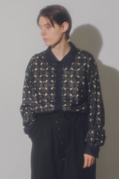 Laser pattern layered shirt / レーザー パターン レイヤード シャツ