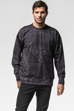 PAISLEY BACK FLEECE DROP TRAINER / 裏起毛 ペイズリー柄 ルーズトレーナー