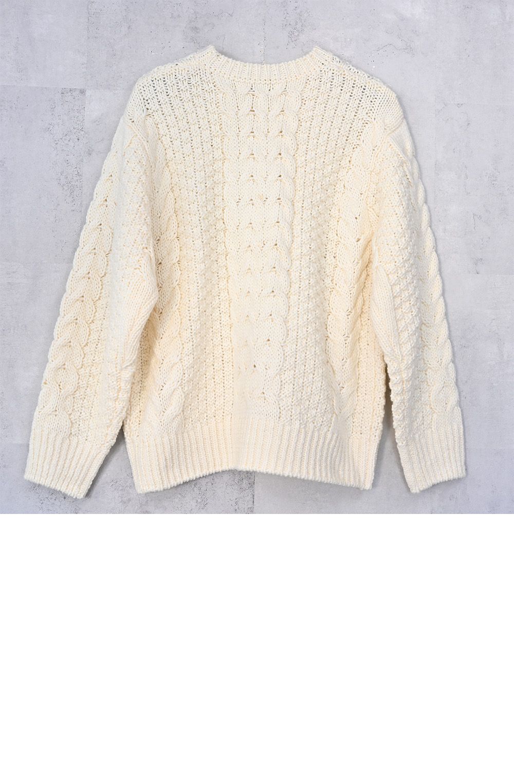 cable law sweater  / ケーブル ローゲージ セーター