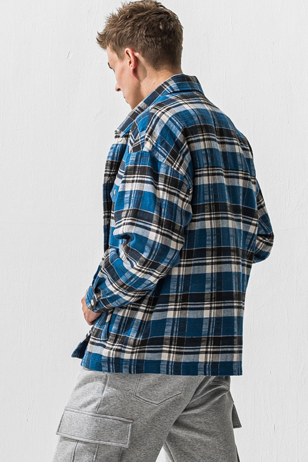 old slab check  JK  / オールドスラブ チェック シャツ ジャケット