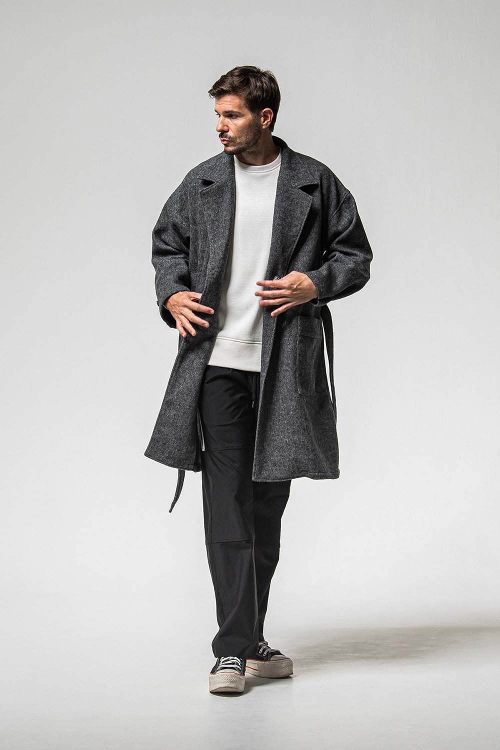 VELOURS FLEECE THERMAL LOOSE TRAINER / ベロア フリース サーマル ルーズ トレーナー