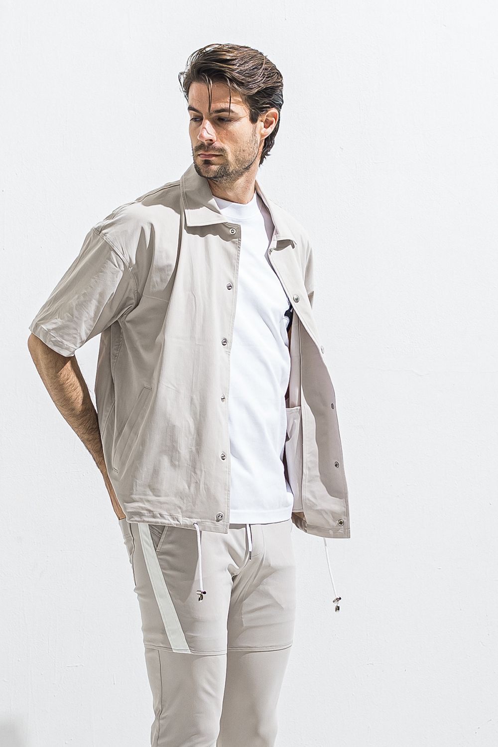 NYLON HALF COACH JACKET / ナイロン ハーフスリーブ コーチジャケット