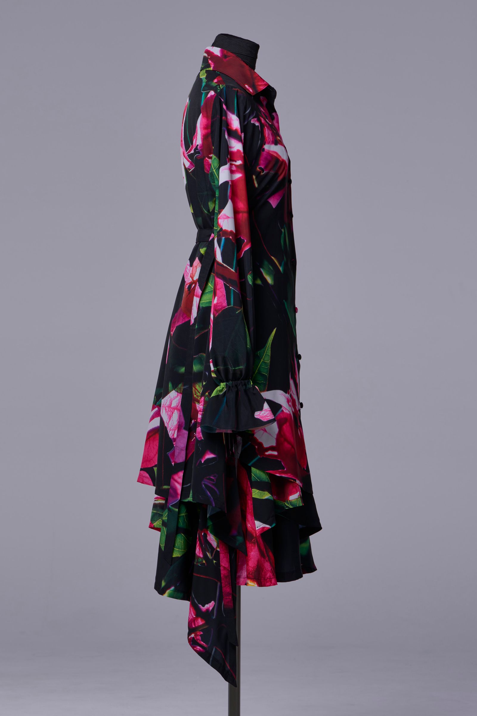 Eco Decine Bougainvillia Wrap Frill Skirt / ブーゲンビリア ラップ フリルスカート