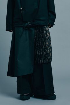 Pleats belted skirt / プリーツ ベルテッド スカート