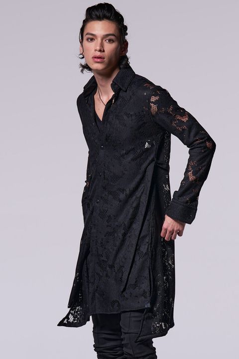 Matte Lace Flare Shirt / マット レース フレア シャツ