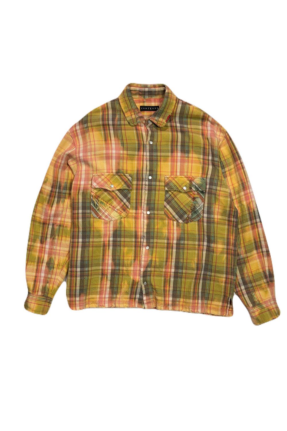 CO CHECK SHIRT / Peace / コットン チェック シャツ Peace METAL HOTFIX