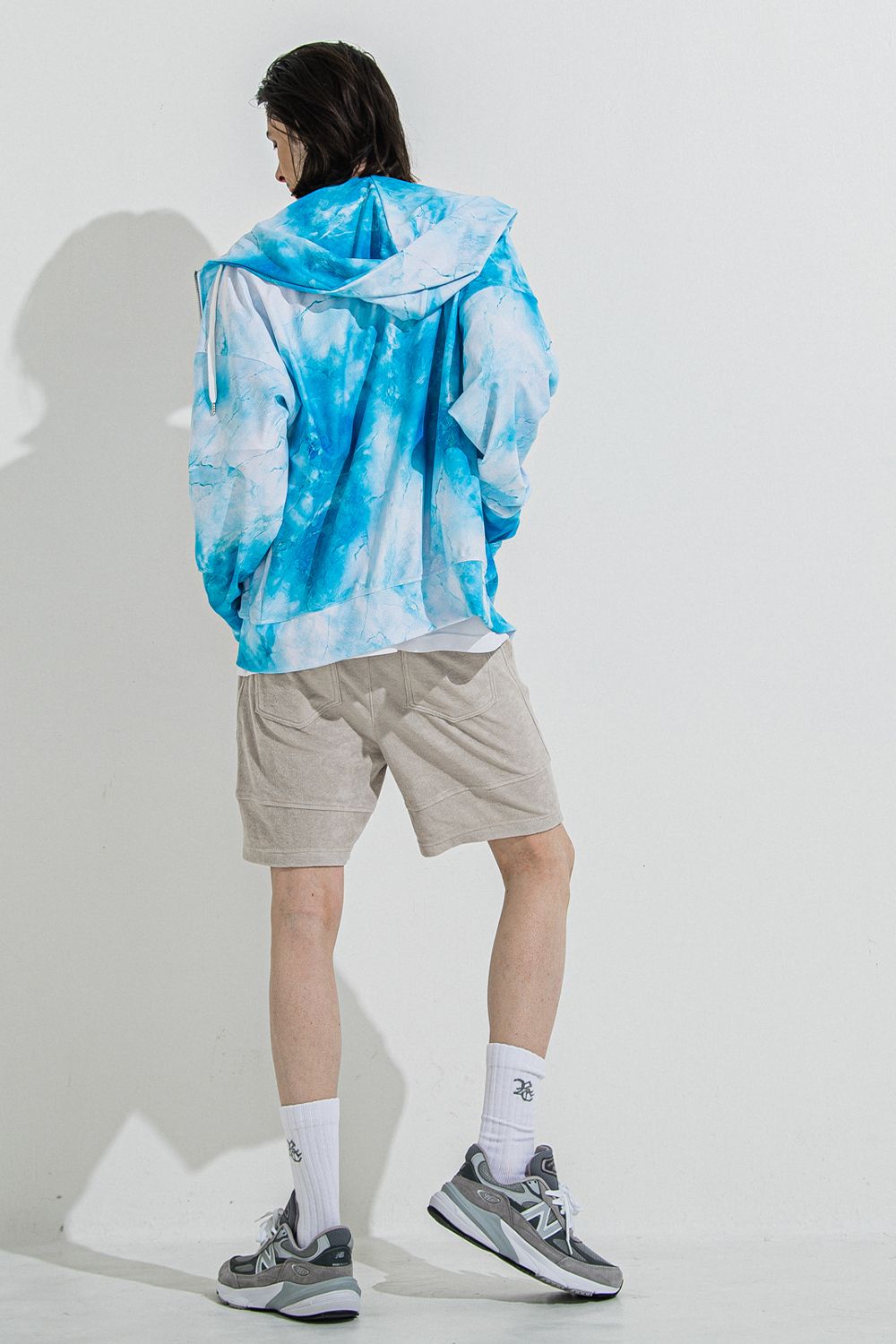 RASH OVER ZIPUP HOODIE / オーバーサイズ ジップアップ ラッシュガード パーカー