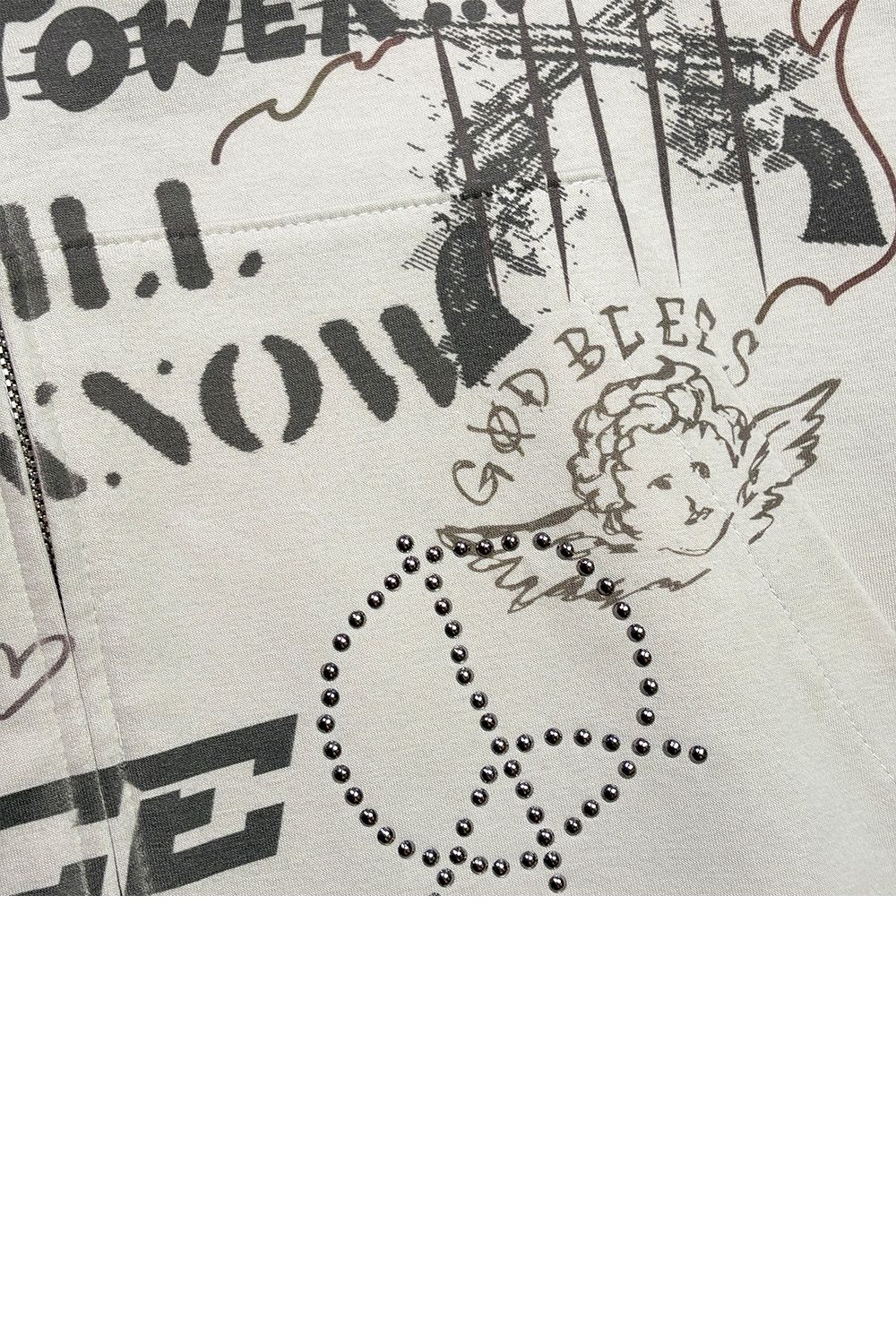 ST/JER HOOD INKJET / ストレッチジャージ フーディー インクジェットプリント