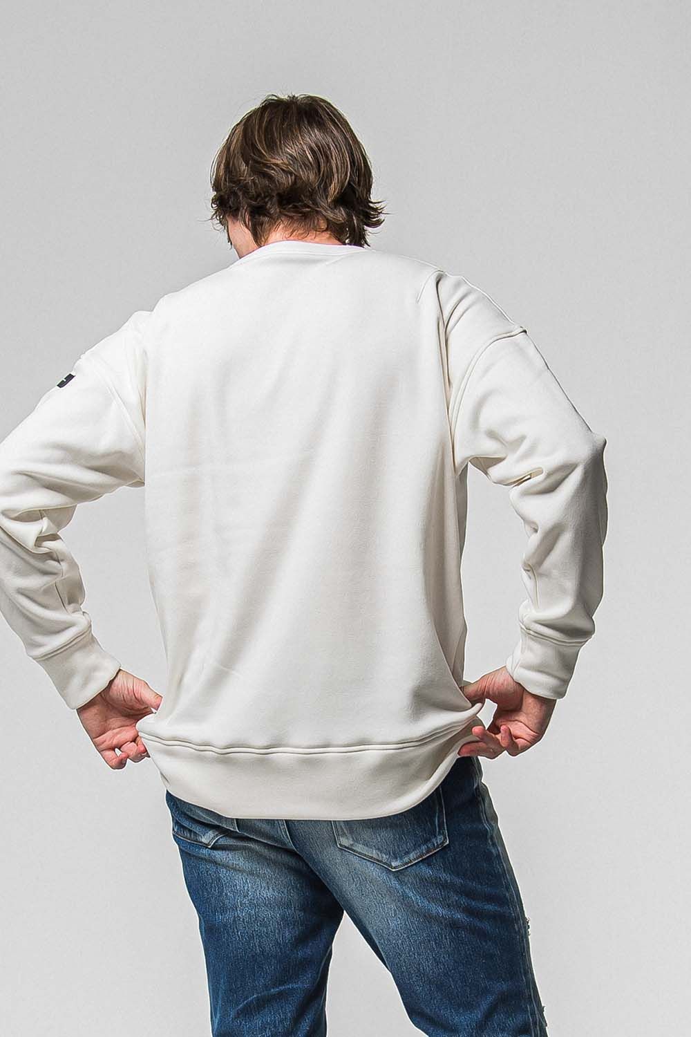 RC CHENILLE VELOURS FLEECE DROP TRINER / RC サガラ刺繍ワッペン ベロア フリース ドロップ トレーナー