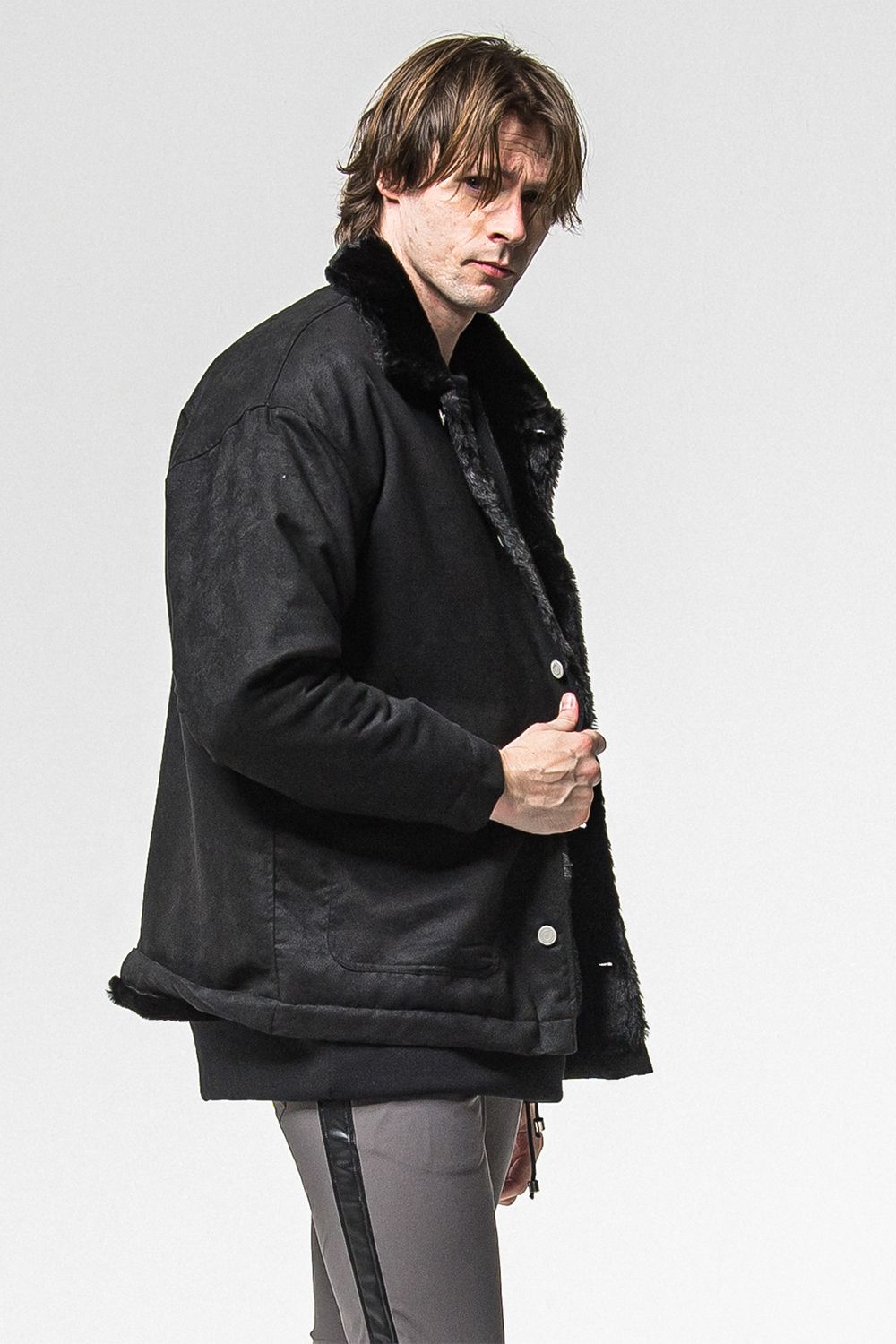 SUEDE FUR COVER ALL / スウェード ファー カバーオール