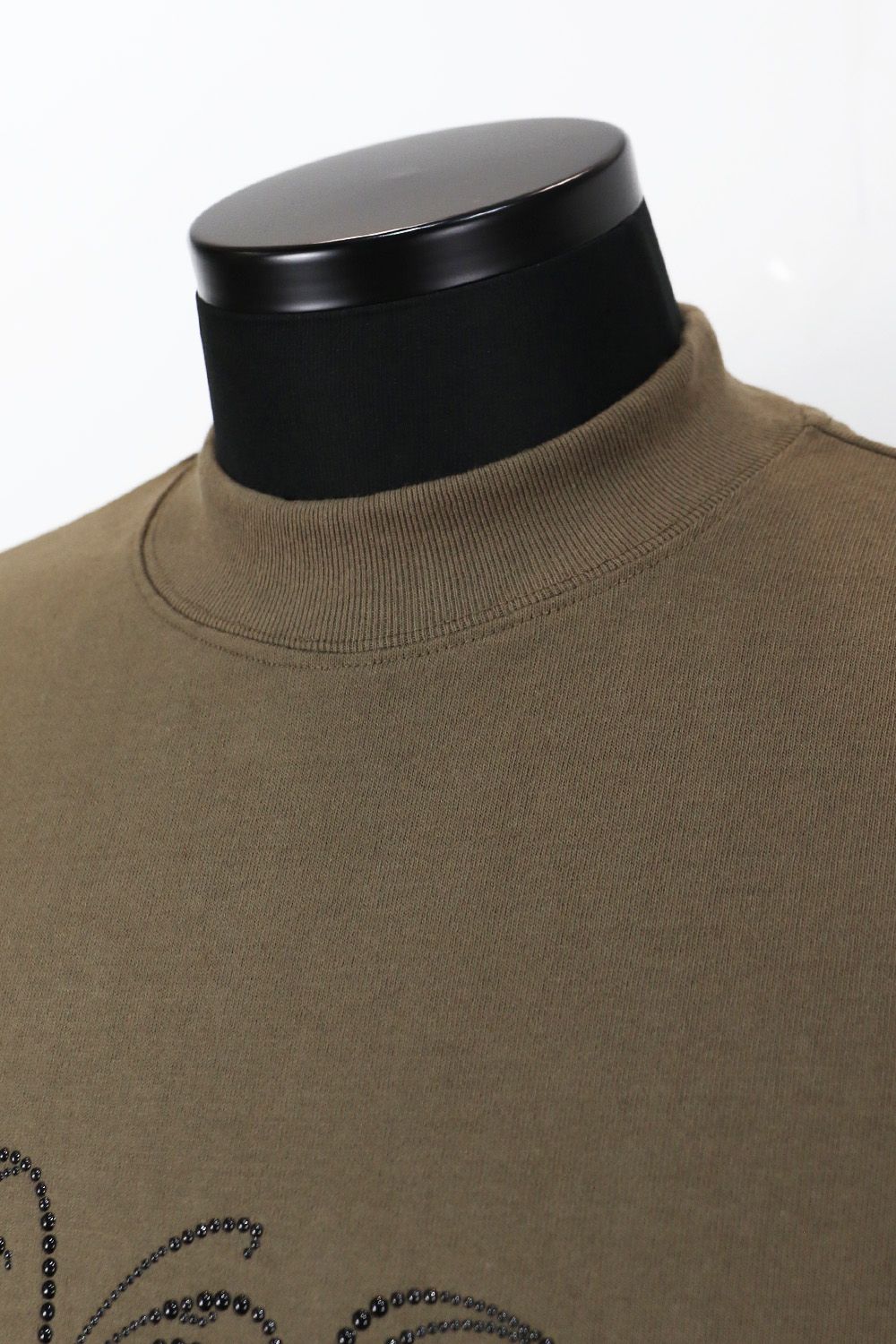 POCKET L/S T PEACE / ポケット ロングスリーブ モックネック Tシャツ ピース メタルスタッズ