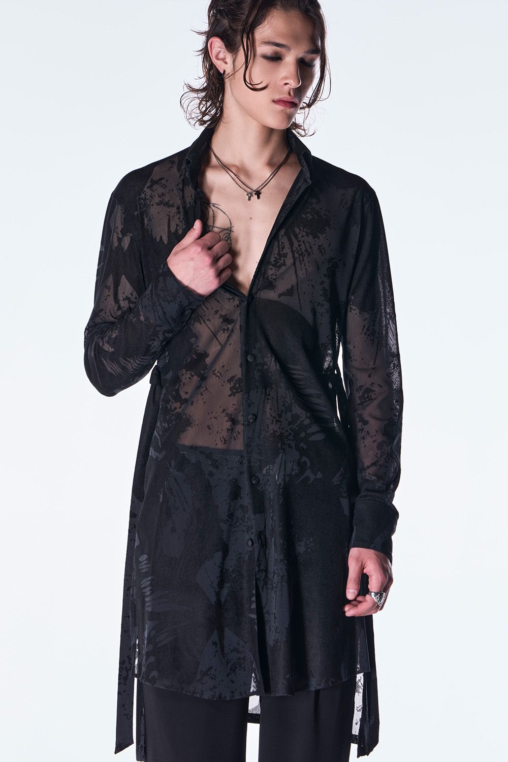 Opal Mesh Flare Shirt / オパール メッシュ フレア シャツ