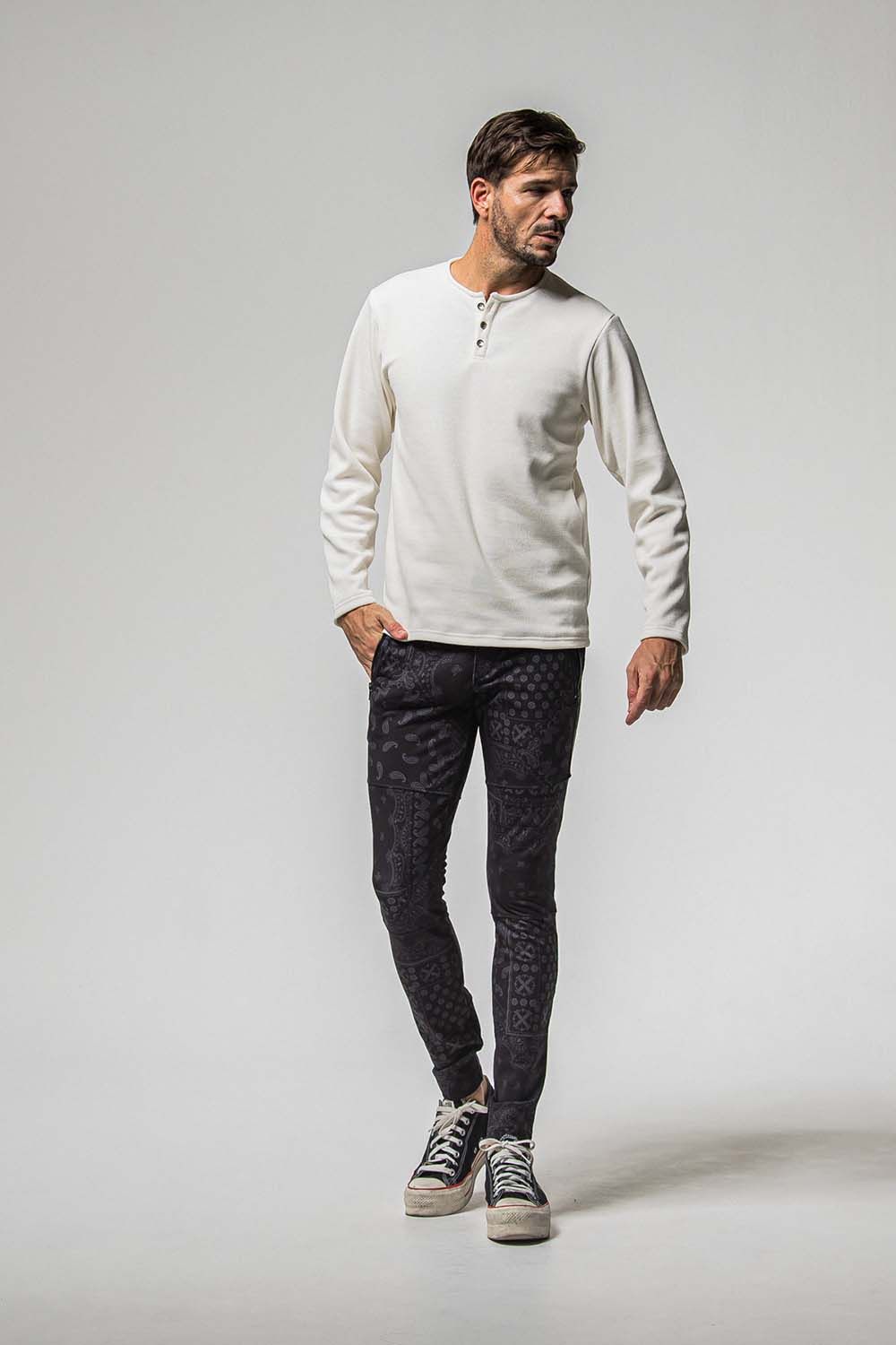 VELOURS FLEECE THERMAL HENRY / ベロア フリース サーマル ヘンリーネック