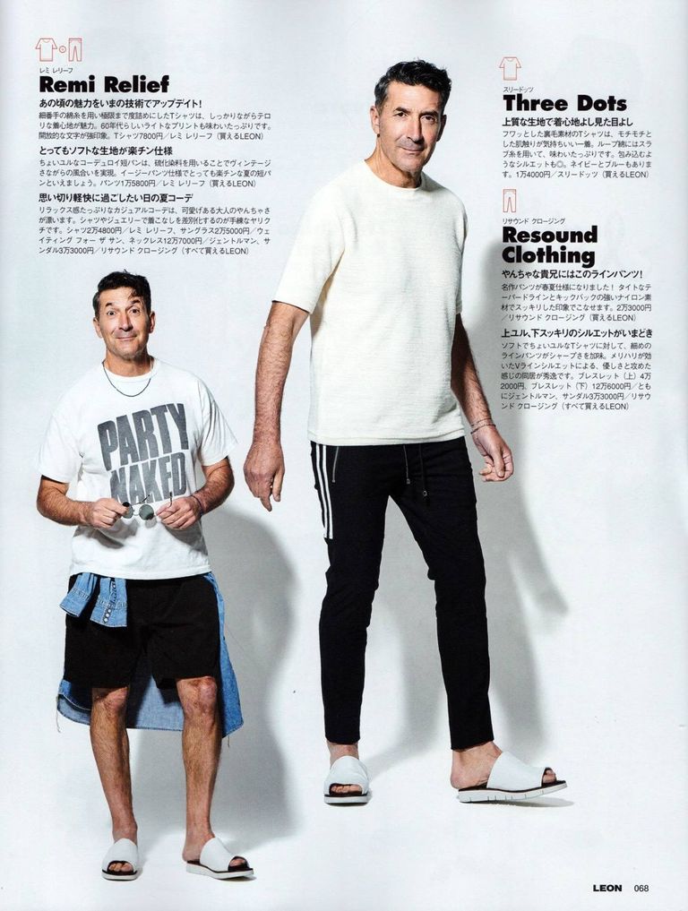 雑誌LEON最新号掲載（ジローラモ氏着用）、夏に人気のナイロンラインパンツが本日再入荷！！！